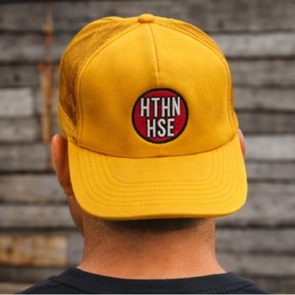 Vintage Otto Trucker Hat Yellow Mesh Snapback Cap Adjustable Unisex HTHN HSE‎